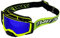 TWO-X Cross-Brille - Motocross-Brille mit verspiegeltem blauen Glas - Motorrad-Brille - Enduro & Downhill - Schutzbrille - Atom - Vortex-Neongelb