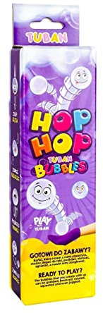 TUBAN Seifenblasen Set Hop Hop – Seifenblasen zum Fangen – Seifenblasen Flüssigkeit 60 ml + Handauflage + Rohr zum Auflösen von Seifenblasen – Seifenblasen – Spielzeug für Kinder
