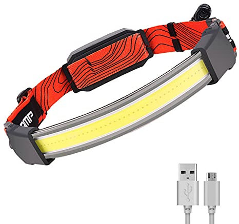 Stirnlampe LED Wiederaufladbar, Kopflampe Stirnlampe Aufladbar, Stirnlampe Rotlicht USB, Stirnlampe Joggen mit Rücklicht, Lauflicht 1000 LM 3 Lichtmodi, für Camping Angeln Stirnlampen Laternen (1 Pcs)