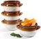 SZUAH 17 OZ French Onion Soup Bowls Set of 4, French Onion Soup Crocks Oven Safe Soup Bowls with Handles, Dishwasher, Microwave, Broiler Safe, Ceramic Bowl Set for Stews, Soup, Cheese & Chili