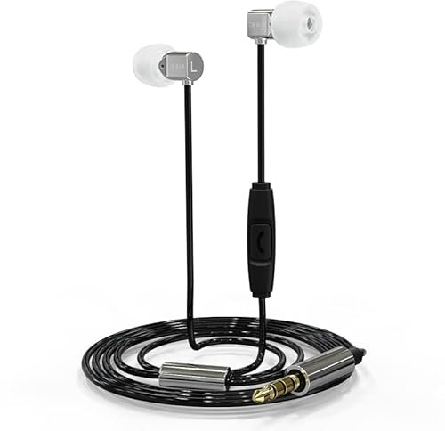 keephifi KBEAR Dumpling Écouteurs filaires avec Microphone,in Ear Moniteur Intra-auriculaire, Casque Intra-auriculaire pour Sport, Musiciens (Argent, avec Micro)