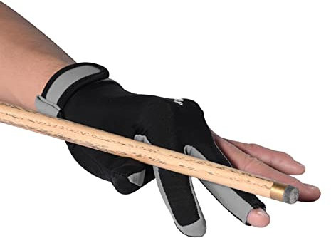 Yuehuamech Snooker Glove Pool Cue Glove 3 Fingers Show Glove Sport Glove Left or Right Hand Pool Glove for Man Woman Billiard Shooters Pool Snooker Wear Man Woman