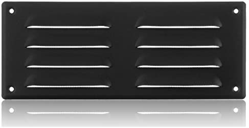 260x105mm Anthrazit Lüftungsgitter mit Insektenschutz - Metall Abluftgitter - Abluft Zuluft Gitter