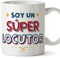 MUGFFINS Tazas para LOCUTOR hombre - En Español - Soy Súper - 11 oz / 330 ml - Regalo original y divertido