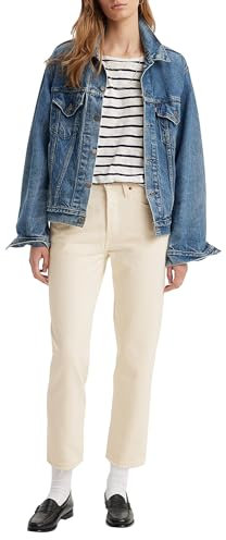 Levi's 501 Crop Vaqueros, Ecru Booper No Damage, 30W / 28L Mujer