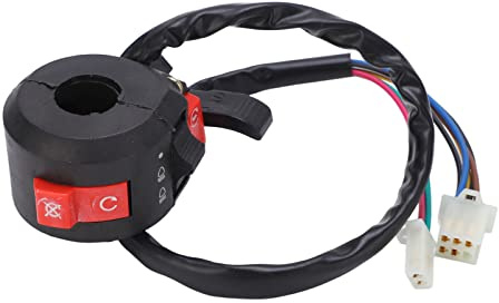 Motorrad Lenker Multifunktionsschalter,Motorstart- und Ausschalt-Scheinwerferschalter, 7 Drähte, 22 Mm, Linke Seite, Lenker, Kill-Start-Lichtschalter, Choke-Hebel für PIT PRO Trail Dirt Quad Bike ATV