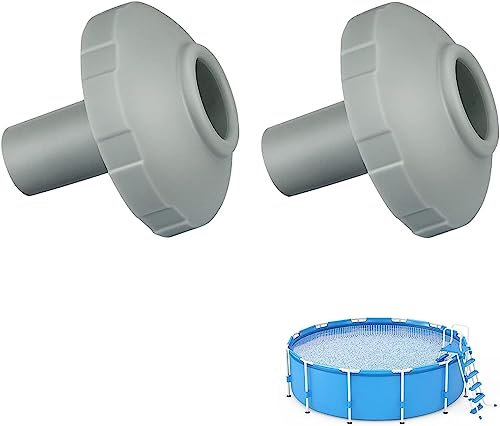 Hekasvm Buse De Refoulement Piscine avec Petites Crépines, Buse D'entrée Rotative pour Piscine, Idéale pour Accessoires Piscine Hors Sol 2.7 * 8.5 * 9CM (Lot de 2)