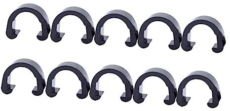 NOLITOY 10pcs Bike Brake Cable c Shaped Buckle Wire Clamp Aluminum Alloy Line Fixing Clips Black for Mountain and Road Bicycle Cable Management
