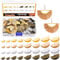 Tanstic 240Pcs 4 Colors 4 Sizes Pinch Crimp Ends Kit, Half Round Ribbon Ends Crimps Ribbon Clamp Ends Bookmark Pinch Crimp Cord Ends Leather Crimp Ends Fastener Clasps for Jewelry Making