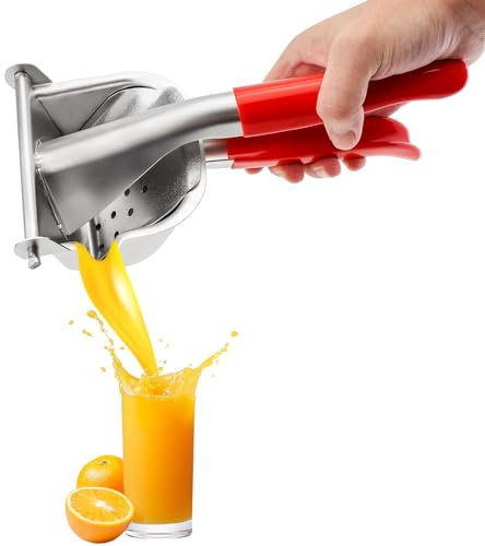 Omninmo Presse-citron en acier inoxydable 304, presse-agrumes, presse-agrumes manuel robuste, extracteur de jus, presse-agrumes orange, citron vert, pamplemousse pour orange/citron vert avec