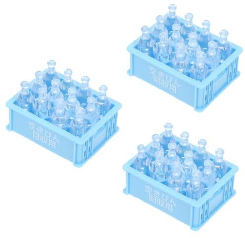 Gadpiparty 3sätze Mini Getränke Box Für Puppenhaus Zubehör Im Himmelblauen Design Realistische Miniatur Für Kreative Rollenspiele Mini-häusern Für Junge Mädchen Und -projekte