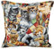 MAGIE DI CASA Dekoratives Kissen aus Gobeline, Jacquard-Optik, dekorativ, für Sofa, abnehmbar und waschbar, mit weicher Füllung (Katzen)
