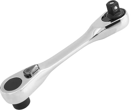 Bestgle 1/4 Drive Ratchet Handle, 72-Tooth Mini Ratchet Wrench with 1/4 Driver Bit & Hex Bit Holder, Reversible Socket Wrench, Compact Torque Wrench Hand Tool for Bicycle, Motorcycle, Car Repair