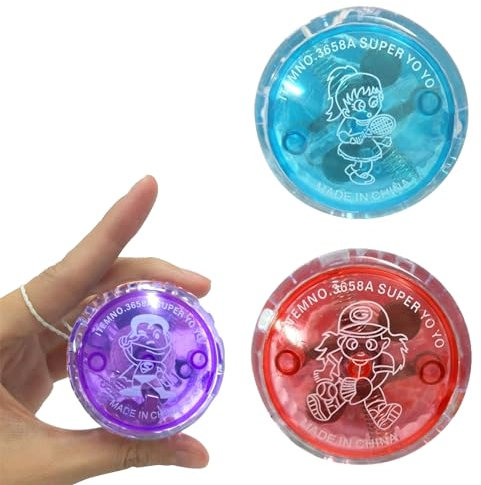 LED Licht YoYo, LED YoYo Spielzeug, YoYo Kinder, Yoyo für Anfänger, Yo-yo With Ball Bearing, Professional Yoyo, Kunststoff Responsive Yoyo für Anfänger Kinder, For Geschenke für Kinder, Birthday Party