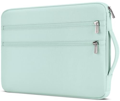 DOMISO 14 Zoll Laptop Tasche Hülle Notebook Case Schutzhülle Wasserdicht Laptophülle Stoßfest Laptop Sleeve für 14 HP Dell Asus, 15 Zoll MacBook Pro,Mintgrün