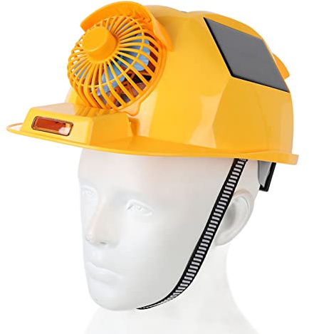 Schutzhelm mit Solar Ventilator, atmungsaktiver Schutzhelm, Outdoor Solar Ventilator Bauhelm für Transport, Bergbau und Baustelle