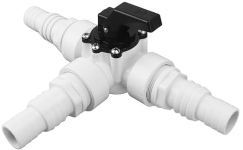 Vanne de Dérivation à 3 Voies, Vanne de Dérivation pour Piscine et Spa, Adaptateur de Tuyau Universel pour Vanne D'entrée de Piscine Hors Sol
