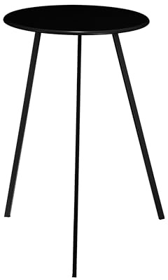 MICA Decorations Seatle Beistelltisch für den Außenbereich, H58 x Ø38 cm, Metall, Schwarz