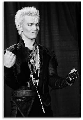 LAIRIBA Poster, Motiv: Sänger Billy_Idol 1984, Rock-Retro-Poster, Leinwand, 30 x 45 cm, ungerahmter Stil