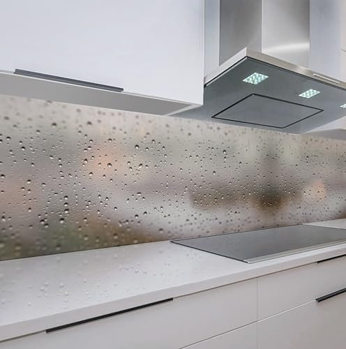 Rodnik Küchenrückwand robuste ABS-Kunststoff Platte Monolith in Deluxe Qualität, Direktdruck. MOTIVAUSWAHL (Verregnete Stadt, 60x400 cm)