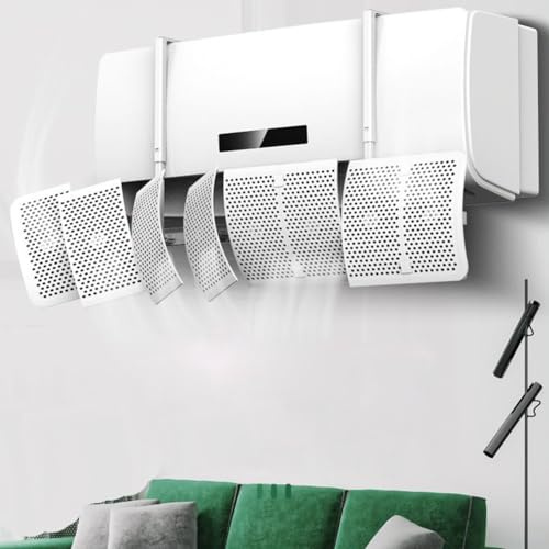 Foldable for Air Conditioner Deflector,Adjustable Air Deflector Outlet Shield Air Wing Air Cooled Anti Blast Baffle Wind Direction Vents Ceiling Registers(carbon filter)