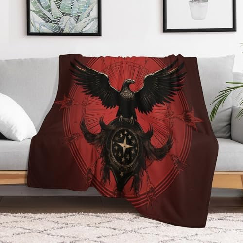 Xiputvl Adler Sofadecke – Flauschige Wolldecke Für Couch, Perfekt Für Stilvolle Dekoration Und Komfort 100×130cm