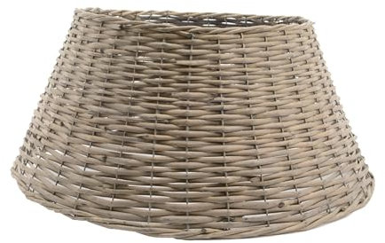 Rebecca Mobili Collare per Albero di Natale, Copertura per Base Albero, Vimini di Salice, Grigio Marrone, per Albero Alto fino a 240 cm, Deco Natale - Misure: H 28 x Ø 70 cm - Art. HA2078
