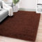 FVVRAX Flauschiger Hochflor Teppich 90x150 cm Braun | Extra weicher Shaggy Teppich rutschfest für Wohnzimmer Schlafzimmer | Kuscheliger Bodenteppich für Kinder Haustiere
