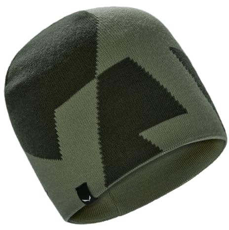 SALEWA Pure Reversible Wool Beanie, Dark olive/5A50, UNI58