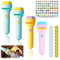 WIYETY Lot de 4 lampes de poche pour enfants : lampe de poche pour enfants avec 80 motifs différents, projecteur de lampe de poche, projecteur de diapositives, projecteurs pour enfants à partir de 3
