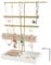 GUIJZSLTRG Jewellery Stand Organiser 4 Tiers Large Capacity Necklace Holder Stand Display Practical Ring Organizer Earring Tray Easy to Install Jewelry Organizer for Earrings Watches Bracelet Rings