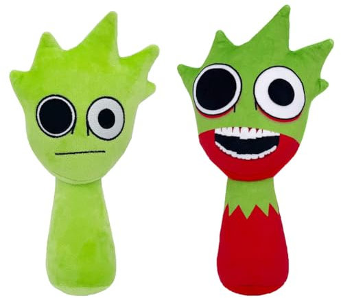 JhavexToy 2 PCS S-prunk Plush,Cute Plushies,S-prunk Plushies Kuscheltier Plüschspielzeug,Kuscheliger weicher Plüsch,Robust & Umweltfreundlich für Kinder und Spielefans-Grün