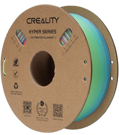 Qotolite 1.75mm Rainbow Gradient PLA Filament, High Speed Printing, Vibrant Color Transition, for Ender Anycubic Users