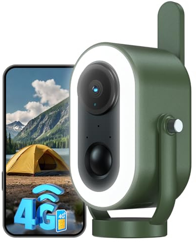 Xega 4G LTE Überwachungskamera Magnetische mit SIM Karte 2K HD kabellose Ohne WLAN Kamera Tragbare Außen 6000mAh Batterie PIR Menschliche Erkennung für RV/Camping/Reisen/Picknick/Zwischenparken IP65