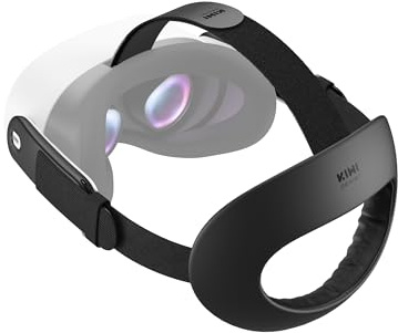 KIWI design K4 Flex Kopfband PU-Schaum verstellbar ohne Akku für Quest 3/3S | Für Quest 3/3S, PU-Schaum druckfrei, flaches Design für Liegen, elastisch, faltbar, leicht, brillentauglich