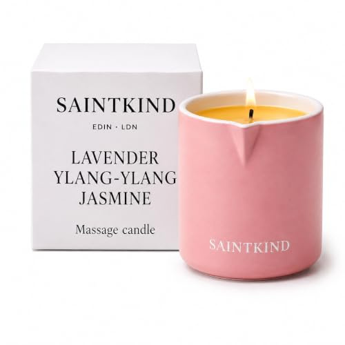 Saintkind Massage Oil Candle with Jasmine, Lavender & Ylang Ylang 110g | Nourishing Butter Blend