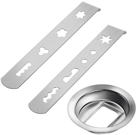 Biscuit Attachment, 3 Pieces Biscuit Attachment for Meat Grinder with Connection Ring, 8 Shapes, Biscuit Attachment for Meat Mincer for Meat Mincer, Food Processor