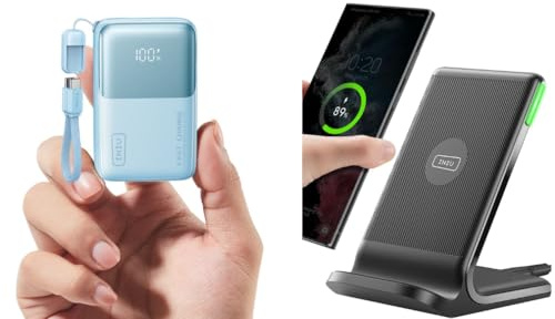 INIU Mini 45W Fast Charging 10000mAh Power Bank + Fast Charging Wireless Charger Stand