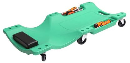 Générique Siège Roulant De Mécanicien De Garage avec Plateau À Outils | Forte capacité de charge, siège automobile allongé ou assis, for atelier de réparation automobile(Green,92x43x9.5cm)