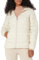 Amazon Essentials Piumino Leggero Impermeabile e Ripiegabile a Maniche Lunghe con Cappuccio e Cerniera Integrale Donna, Bianco Sporco, S