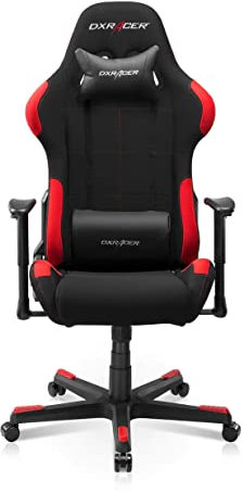 DXRacer FD01/NR Stuhl, Mesh, Schwarz/Rot, Medium