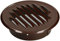 KOTARBAU® Griglia di ventilazione 100 mm con flangia marrone con rete aerazione areazione metalica per l'avvitamento rotonda