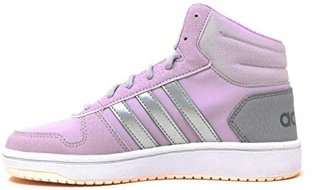 adidas Hoops Mid 2.0 K, Scarpe da Basket Unisex Bambini, Viola (Mauve/Matte Silver/Light Granite Mauve/Matte Silver/Light Granite), 28 EU