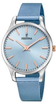 Festina Damen Analog Quarz Uhr mit Edelstahl Armband F20506/2