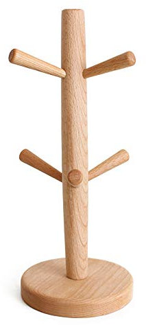 BSTCAR Tassenhalter Holz, Kann 6 Tassen Halten, Cup Rack Tassenständer, Höhe: ca. 31cm