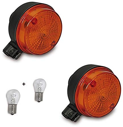 4-teiliges Set: 2x 12V Blinker Hinten mit E-Zeichen + 2x 21W Lampen für Simson S50 S51