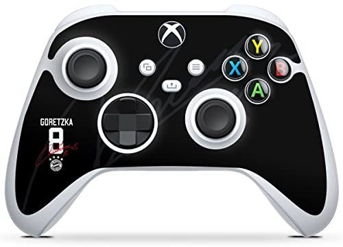 DeinDesign Skin kompatibel mit Microsoft Xbox Series S Controller Folie Sticker FC Bayern München FCB Goretzka