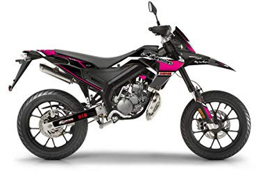 Deko-Set für Motorrad Cross Derbi Senda SM 50 von 2018 bis 2023, Comics, Rosa