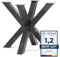 HOLZBRINK Pied de Table Spider (Mikado) | Pieds de Table massifs en métal Acier Brut pour Table Basse, Table à Manger, Bureau, Table de conférence | 1 Pied 85x80 cm | Hauteur 72 cm