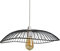 MiniSun | Large Dispersed Wavy Umbrella Design Black Wire Ceiling Light Shade | Pendant Lights, Home Décor & Improvement Essential | Includes 4W LED Bulb [2700K Warm White] | 450cm Shade Width